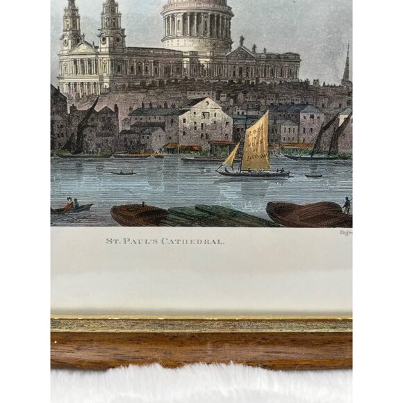 St Paul's Cathedral Original Drawing Thomas H Shepherd Engraved by J Tingle - Picture 5 of 9